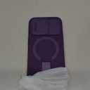 SURITCH for iPhone 14 Pro Case with Magnetic Camera Slide Cover and Adjustable Kickstand, Compatible with MagSafe, Shockproof Bumper Case Slim Protective Cover for iPhone 14 Pro 6.1 Inch,Dark Purple