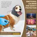 Dog Head Ear Warp Relief Ear Muffs Noise Protection (L-Head Circle(17.7"~23.6"), Dark Grey)