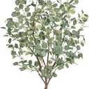 5FT Artificial Eucalyptus Tree Indoor, Faux Eucalyptus Tree with 477 Silk Leaves, Tall Fake Tree - Artificial Tree Indoor for Living Room Office Bedroom Home Decor