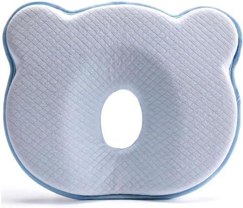 LSRONLYC Memory Foam Soft and Cozy Pillow(Blue64) Head Neck Support Pillow for Car Seat Breathable Bedding Set