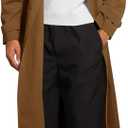 Runcati Mens Trench Coat Double Breasted Belted Windbreaker Jackets Lapel Lightweight Long Jacket Casual Overcoat (X-Large, Brown)