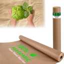 Biodegradable Weed Barrier, 3 x 50 Ft Heavy Duty Garden Paper Biodegradable Landscape Fabric Paper Garden Mulch Rolls Weed Barrier for Weeds, Paper Mulch Rolls Garden Paper for Outdoor Garden Lawn