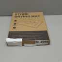 Small Stone Dish Drying Mat for Kitchen Counter, 2 PCS 16"12" & 8"x4" Quick Dry Stone Mats, Foldable Water Absorbing Diatomaceous Earth Drying Dish Pad for Countertop Bottles Utensils Cups(Dark Gray)