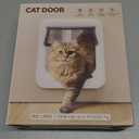 LIBBEPET Cat Door Interior Door, Push & Turn 4-Way Lock Indoor Cat Doors, Reinforced ABS Frame Pet Doors for Cats Up to 18 lbs, Easy DIY Installation for Interior and Exterior Doors, Lagre