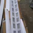 72X79in Frosted Acrylic Glass PVC Accordion Folding Door for Closet,Multifold Interior Door with Installation Hardware,Includes Handle and Latch,White Beech