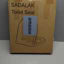 SADALAK Soft Close Quick Release Toilet Seat Elongated- Heavy Duty Adjustable Stainless Hinges, D/U Shape Toilet Seats Cover for Easy Cleaning & Simple Top Fixing - White Toilet Lid
