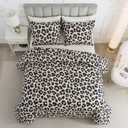 Caressma Safari Leopard Cheetah Print Comforter Set, Queen Size 3 Pieces for All Seasons, Ultra Soft Microfiber, Untamed Wilderness Style Comforter with Pillowshams
