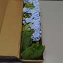 Waipfaru 21" Real Touch Blue Hydrangea Artificial Flowers with Long Stem & Leaves, Full Latex Faux Hydrangea Flowers for Home Decor Party Floral Arrangements Wedding Bouquets Centerpieces, 3Pcs