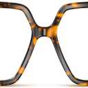 VISOONE Oversized TR90 Blue Light Blocking Glasses Fashion Accessories Non Prescription for Women Harvard