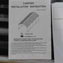 Garveelife 11 ft x20 ft x9 ft Vertical Roof Metal Carport, Heavy Duty Steel Car Ports for All-Weather, for Full-Size Pickup Trucks, Boats, and Tractors (Gray)