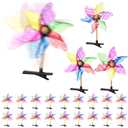 30 Pcs Bean Sprout Hair Clips Mixed Style Plant Hairpins Flower Plant Hair Clip Little Grass Barrette Butterfly Headwear Hair Accessories for Women Girl School Home Party (Windmill)