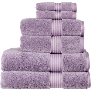Christy Supreme Hygro 6 Piece Towel Set | Lavender | 100% Luxury Supima Cotton | Ultra Soft | Super Absorbent | 650GSM | 2 Bath Towels 2 Hand Towels 2 Face Cloths
