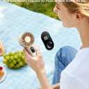 Aecooly Mighty Portable Fan, Powerful Handheld Fan, USB Rechargeable [10H Max Cooling Time], Mini Personal Battery Powered, Pocket for Travel, Summer, Gifts for Women, Girls - Beige