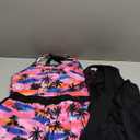 NIeyook Plus Size Bathing Suits Womens Full Coverage Swimsuit 3 Piece Tankini Top with Boy Shorts Athletic Swimwear Pink Coconut Tree 14 Plus