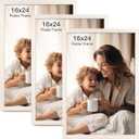 8x10 Picture Frame with Mat for 5x7, Set of 4 Black Wood Grain 8 x 10 Frames Display on Tabletop or Wall Mounting 