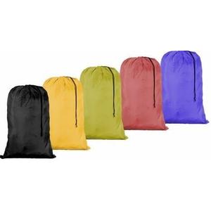 Large 30 X 40 Inch Heavy Duty Nylon Laundry Bag with Drawstring Slip Lock Closure, Set of 12!!! Assorted Colors and Designs