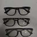 Gaoye Stylish Blue Light Glasses for Woman - Computer Glasses 99% Blue Light Blocking - Lightweight TR90 Frames - 3 pack (B3-matte Black+leopard+grey)