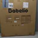BABELIO New Version Baby Gate with Cat Door Adjustable, 29-40" Metal Pet Door for Stairs & Doorways,Pressure Mounted,No Tools Needed,White (29-40" Wide, 30" Tall)
