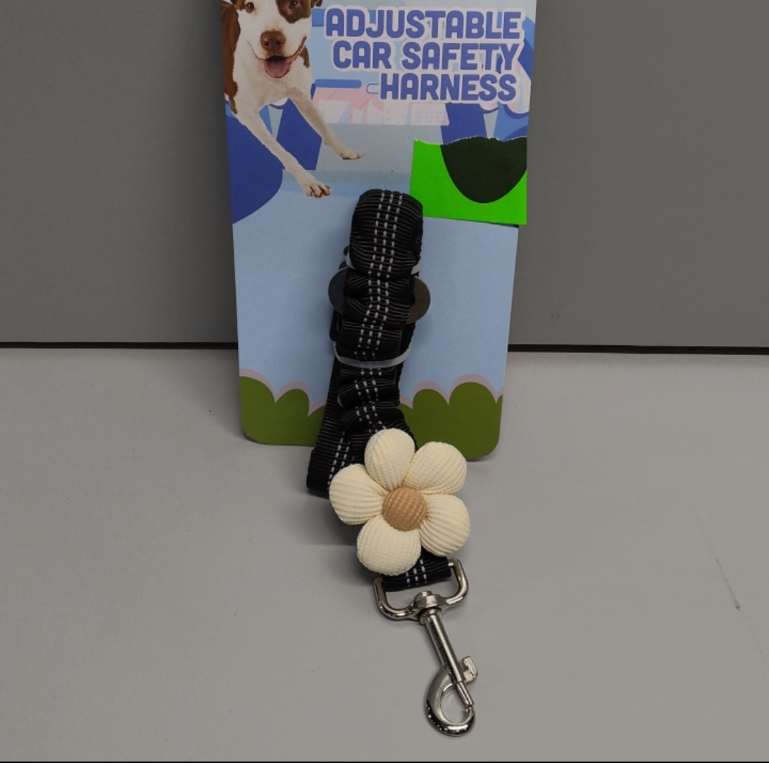  Dog Seat Belts for Cars Compliant with the UK Pet Travel Laws, with Elastic Bungee & Lockable Buckle, Adjustable Straps & Reflective Seat Belt Leash, Heavy-Duty Car Safety Dog Harness