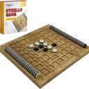 Othello Board Game, Reversi Game, Solid Wooden Game with 64 Discs, 2 Player Games, Travel Othello Game Original Reversi Fun, Competitive, Strategy Games Othello, Wooden Games for Adults