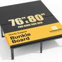 Bunkie Board King Size (76x80") - Heavy Duty Low Profile Bed Board for Mattress Support, Stops Sagging on Platform Beds & Sleeper Sofas - Breathable, Noise Minimizing & Moisture Resistant Foundation