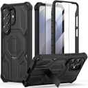 Nvollnoe Compatible with Samsung S26 Ultra Case with Foldable Invisible Kickstand 2-in-1 Military Grade Shockproof Heavy Duty Protective Magnetic Case for Samsung S26 Ultra 6.9 inch(Black)