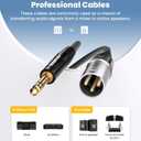 Tisino 1/4" to XLR Cable, 6.35mm TRS to XLR Male Nylon Braid Quarter inch TRS to XLR Male Balanced Interconnect Microphone Cord Patch Cable - 10ft