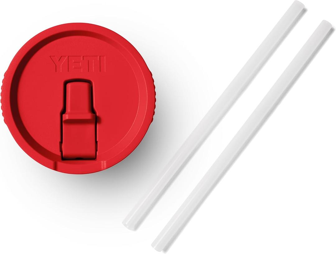 YETI Rambler 30 oz Travel Mug Straw Lid, Rescue Red