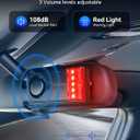 108dB Car Alarm System, Car Anti-Theft Vibration Sensor Alarm & Red Light, Wireless Remote Anti Theft Vehicle Device with Magnetic Install Design for RV, SUV, Truck