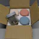 4 Pack Glass Clear Storage Canister with Airtight Lid, 12oz Overnight Oats Containers, Small Cute Decorative Pantry Jar for Snacks, Yogurt, Cereal, Fruit, Salad, Spice, Sugar, Coffee, Tea (350 ml/12 oz | Color)