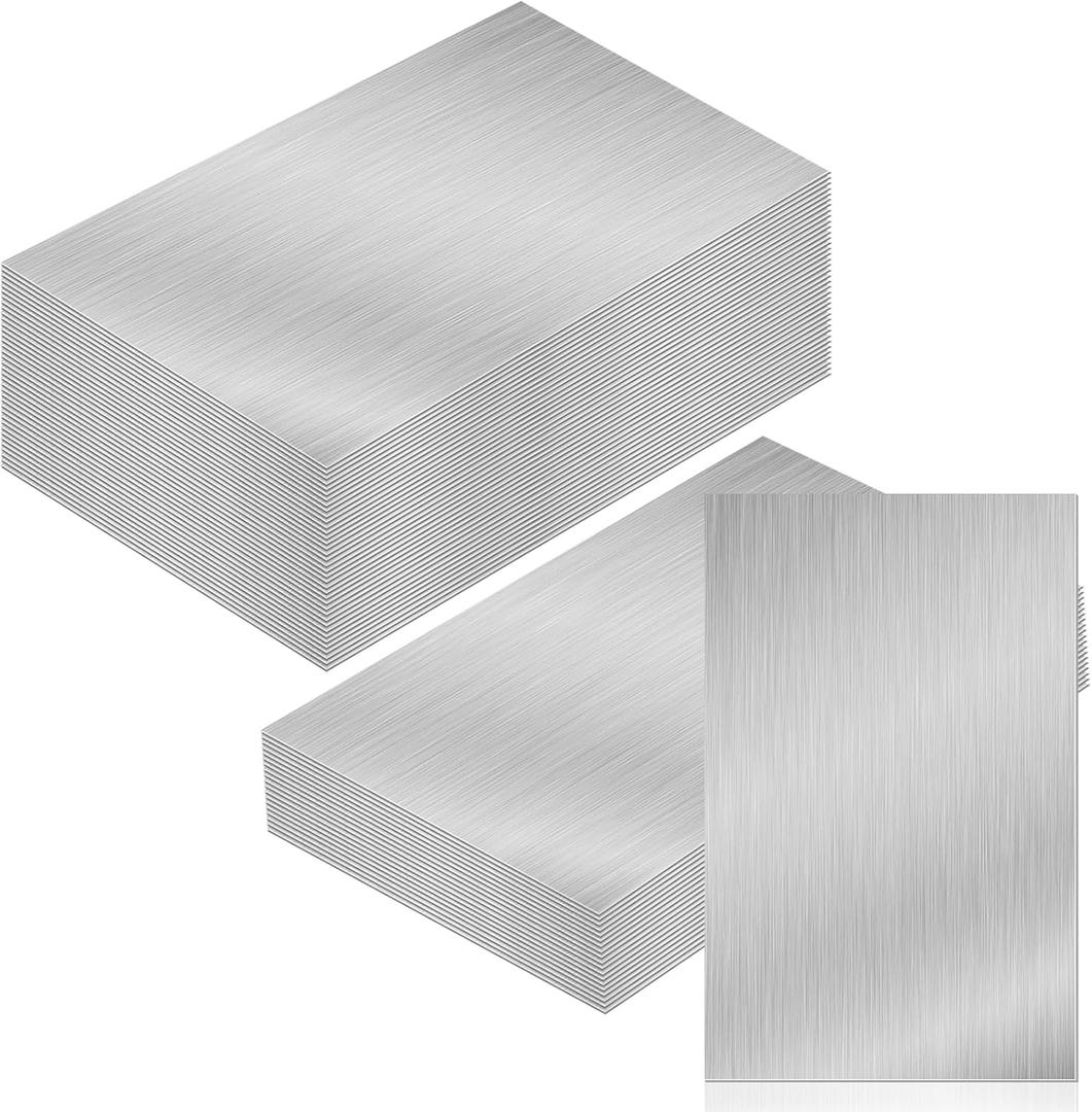 Therwen 80 Pcs 5 x 7 Inch Flashing Aluminum Sheet Roof Flashing Metal Roof for Shed Weatherproofing Areas Around Chimneys or Skylights (Silver)
