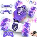 Gesture Sensing Remote Control Car Toys - Drift RC Stunt Car for Kids | 360 Rotating 4WD Transform RC Cars | 2.4Ghz Hand Controlled with Lights Music | Valentines Gifts for Kids (Purple)