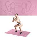 Squat Mat with Foot Position,Large Squat Target Pad 30'' X 13.8'',4mm Thickness Squat Mat Foot Positioning, Exercise Mat for Squats, Leg and Abdominal Workouts