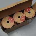 HUIHUANG Champagne Christmas Ribbon Wired Gold Tree Ribbon 6 Rolls Glitter Christmas Wired Edge Ribbons for X-mas Tree, Gift Wrapping, Wreaths, Garland, Home Decor (2.5" Wide, 36 Yards Total)