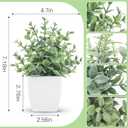 Der Rose 4 Pack Fake Plants Mini Artificial Greenery Potted Plants for Home Decor Indoor Office Table Room Farmhouse Bathroom Decor