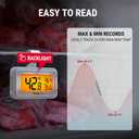 TempPro Refrigerator Thermometer 2 Pack with Large Backlit LCD Display, Waterproof Freezer Fridge Thermometer with Max/Min Record, Easy Battery Replacement for Room, Cooler (Previously ThermoPro)