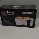 Mueller UltraToast Full Stainless Steel Toaster 2 Slice, Long Extra-Wide Slots with Removable Tray, Cancel/Defrost/Reheat Functions, 6 Browning Levels with LED Display, Housewarming Gifts New Home