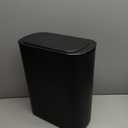 5 Gallon Motion Senor Bathroom Trash Can with Lid, Automatic Garbage Can Touchless, Smart Plastic Waste Basket for Narrow Spaces, Bathroom, Office, Bedroom, Living Room (Black)