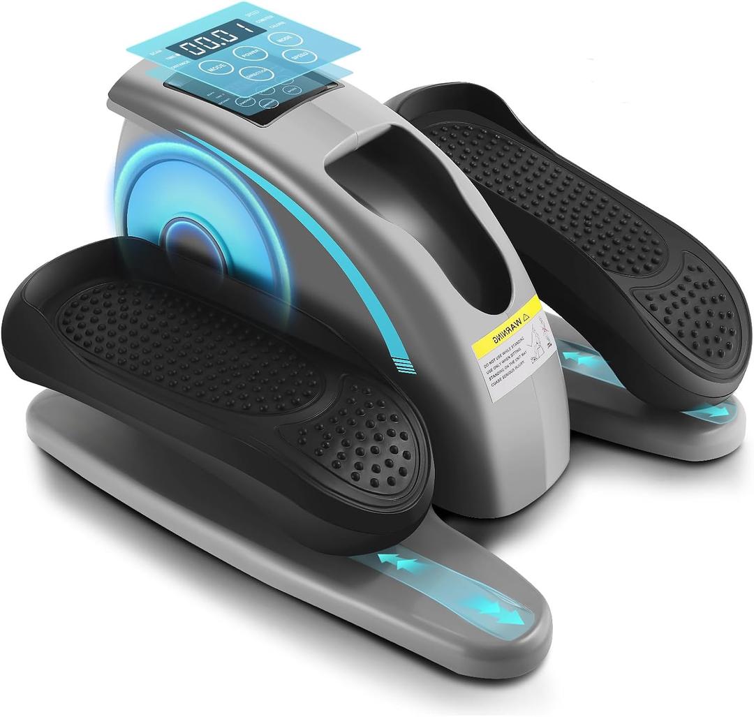 ANCHEER Under Desk Elliptical Machine, Electric Seated Pedal Exerciser, Mini Elliptical Machines, LCD Display Monitor, Portable Quiet Elliptical Machine, Leg Exerciser for Home