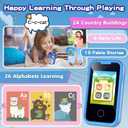 Kids Phone Toys for Boys, 3 4 5 6 7 8 Year Old Boys Girls Christmas Birthday Gifts for Kids, 2.8" Touchscreen Smartphone Toddler Cell Phone, Children Play Toy Phone with Camera, Game, Music, 8GB Card