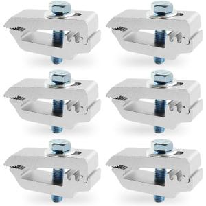 Aluminum Mounting Clamps Tonneau Cover clamps Truck Topper Clamps for Truck Cover, Cap, Camper Shell 6 Pack Silver