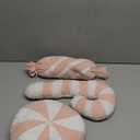 3 Pcs Christmas Pillows Decorative Throw Pillows Candy Merry Christmas Tree Stuffed Wool Soft Xmas Plush Cushion for Sofa Couch Bedroom Living Room(Pink)