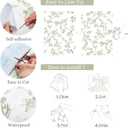 Orainege Vintage Floral Wallpaper Peel and Stick Wallpaper 16.9in118.1in Green and White Floral Contact Paper Flowers Birds Self Adhesive Decorative Wall Paper for Bathroom Bedroom Cabinets Removable