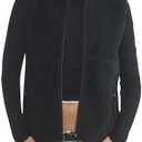 Hixiaohe Sherpa Fleece Vest for Women Trendy Warm Sleeveless Vests Jacket Lightweight Zip Coats with Pockets Fall Outerwear Size Medium