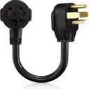 BOEEMI 4 Prong New Electric Dryer Plug Male to 3-Prong Old Dryer Receptacle Female Connector Adapter, NEMA 14-30P to 10-30R 4-Prong Dryer Outlet Adapter, 30A 125/250V 1.5FT, UL Compliant
