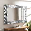 Bathroom Vanity Mirrors for Over Sink, 24x36 Inches Bedroom Mirrors for Wall, Wall Mirrors Decorative for Living Room, Decorative Mirror for Decor, Entryway Wall-Mounted Mirrors (Crystal Mirror 1)