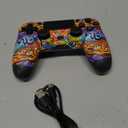 TIANHOO Wireless Controller Compatible with PS4/Pro/Slim, with Vibration Feedback, Motion Sensing, Touchpad, Light Bar, Share, Speaker, 3.5mm Headphone Jack (Graffiti)