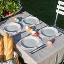 4PCS Easter Placemats,Cute Placemats,Easter Table Runner,15 Inch Round Place Mats,Centerpiece Table Decorations,Embroidered Place Mats for Home Dining Holiday Kitchen Spring Table Decoration