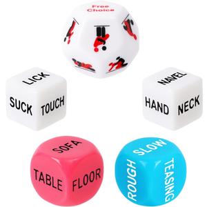 Romantic Naughty Dice Set for Adults Games, Date Night Dice Couples Gift, Fun Night Dating Games for Adult, Love Dice, Valentines Day Gifts for Her Him Men Women Anniversary Couples 6YTA12 (White)
