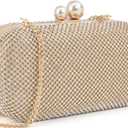 Crystal Evening Clutch Woman Evening Bag For Party And Wedding (Gold)